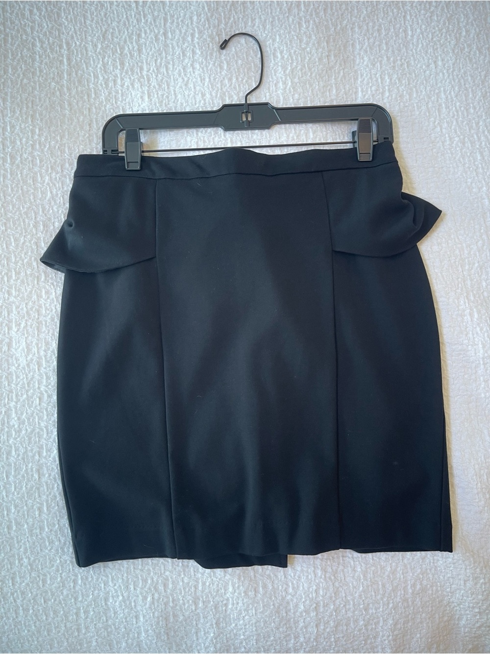 Willi Smith Black Pencil Skirt with Peplum Tabs